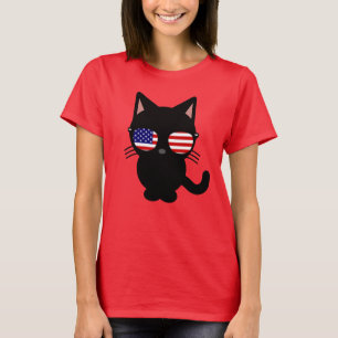SUDADERA GAFAS DE SOL GATAS PATRIÓTICAS CAMISETA