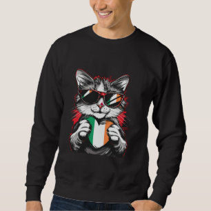 Sudadera Gafas de sol gato de Irlanda bandera irlandesa org