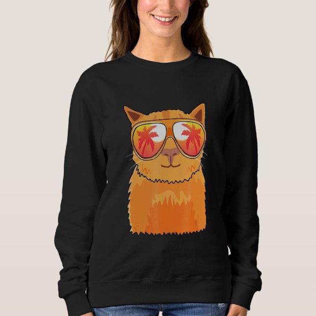 Sudadera Gafas de sol gatos playa piscina de verano Fiesta  (Anverso)