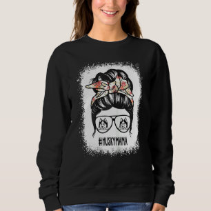 Sudadera Gafas de sol Husky Mom Messy Bun Glass