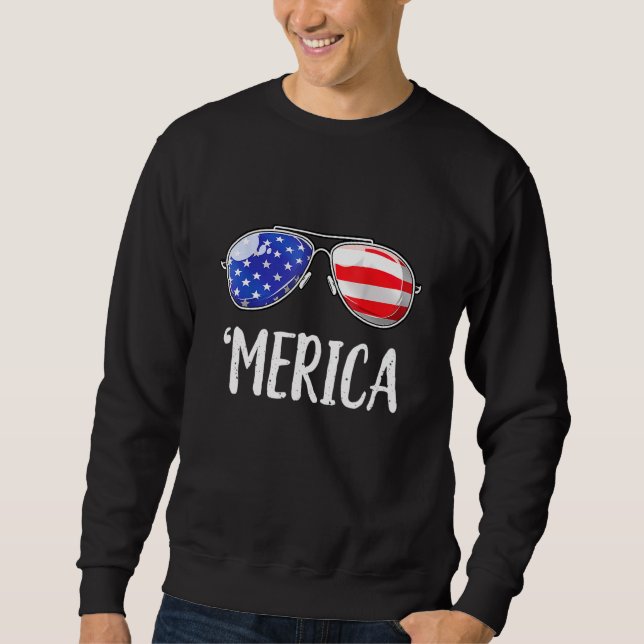 Sudadera Gafas De Sol Merica 4 De Julio (Anverso)