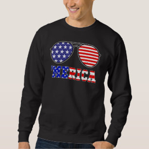 Sudadera Gafas De Sol Merica 4 De Julio Patriótico American