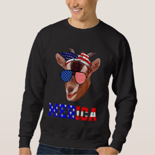 Sudadera Gafas de sol Merica Goat Orgullo 4 de Julio