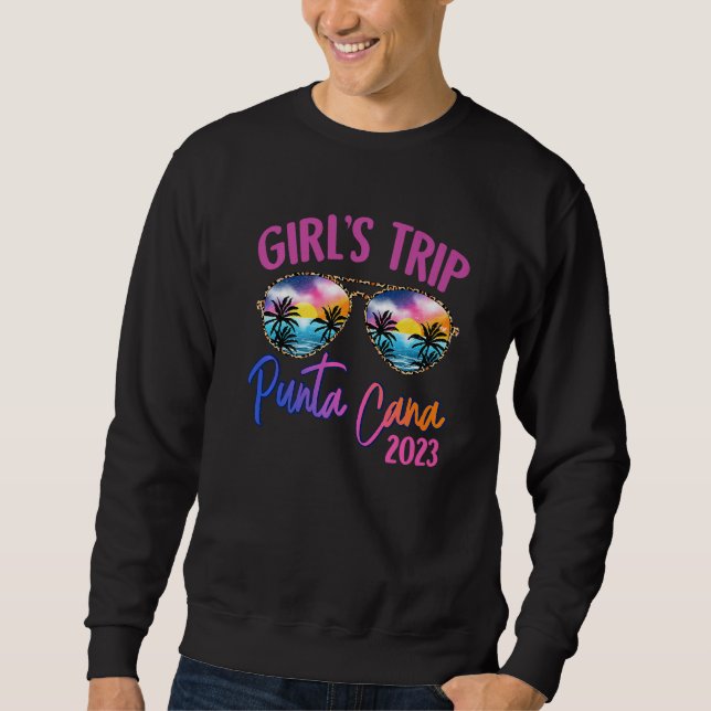 Sudadera Gafas de sol para viaje de chicas a Punta Cana 202 (Anverso)