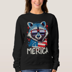 Sudadera Gafas de sol Perifluid Mapache Merica 4 de Julio F