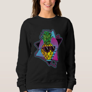 Sudadera Gafas de sol Piña 80s Verano Tropical Vaporwave