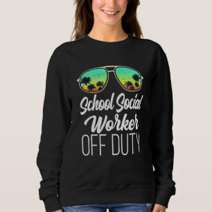 Sudadera Gafas de sol Playa de verano Escuela de verano Tra