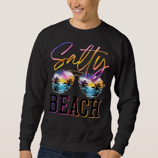 Sudadera Gafas de sol Playa Salty Hawaii Playa Hola Verano  (Anverso)