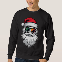 Sudadera Gafas de sol retro con cara de Santa Navidad Xmas 