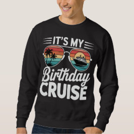 Sudadera Gafas de sol retro para crucero de cumpleaños