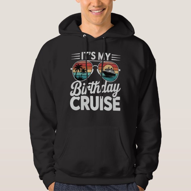 Sudadera Gafas de sol retro para crucero de cumpleaños (Anverso)
