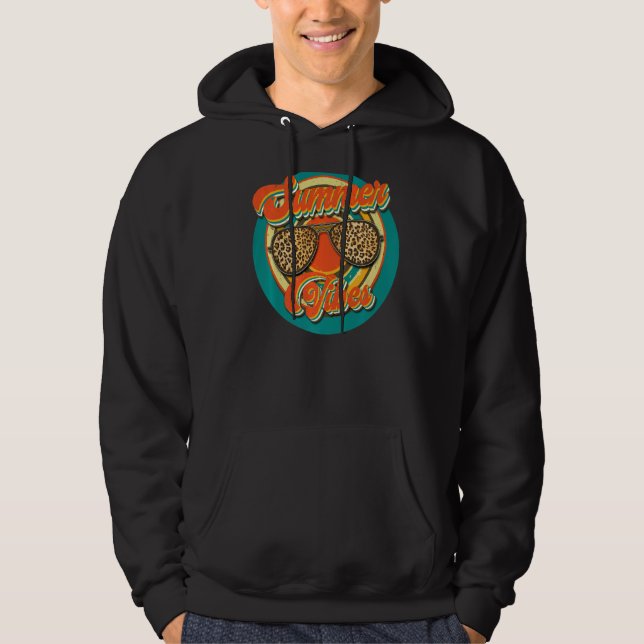 Sudadera Gafas de sol Retro Summer Vibes Boho Impresión Ani (Anverso)