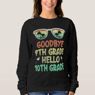 Sudadera Gafas de sol retro vintage Adiós noveno grado Hola