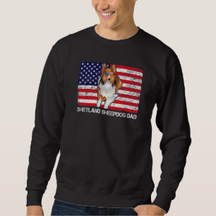 Sudadera Gafas de sol Shetland Sheepdog Dad Flag Estados Un