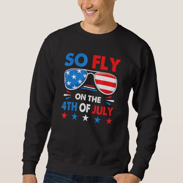 Sudadera Gafas de sol So Fly 4 de julio de la bandera ameri (Anverso)