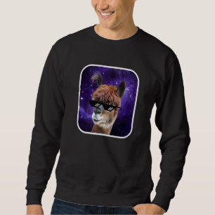 Sudadera Gafas de sol Space Galaxy Pixel absurdas retro de 