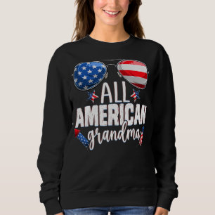 Sudadera Gafas De Sol Toda La Abuela Americana 4 De Julio