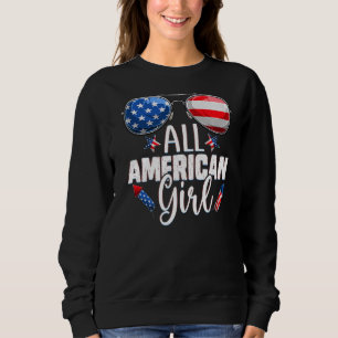 Sudadera Gafas De Sol Todo Chica Americano 4 De Julio Hija