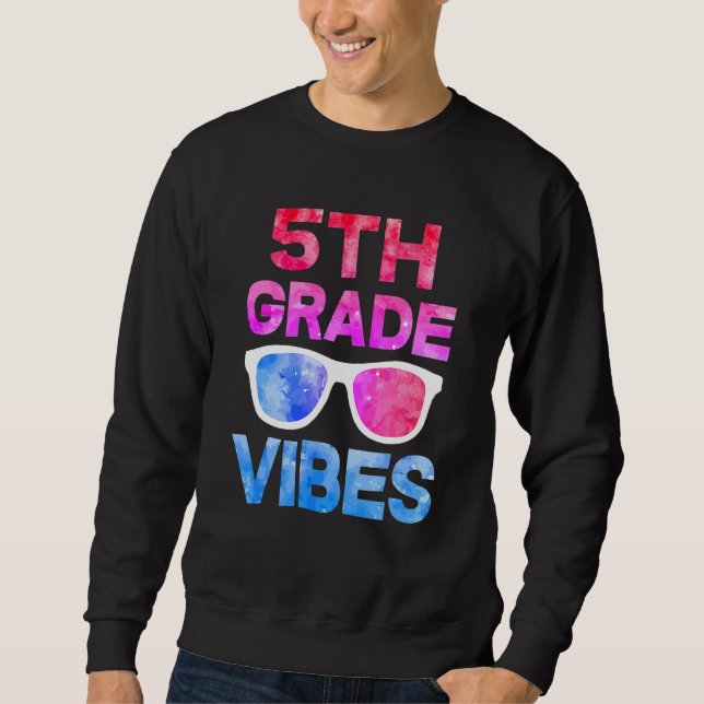 Sudadera Gafas de sol Vibes de 5º grado Profesor de vuelta  (Anverso)