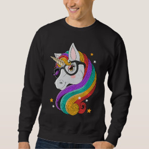 Sudadera Gafas de Unicornio Fantasía Mágica Animal Unicorni