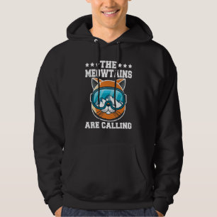 Sudadera Gafas divertidas para gato de esquí y snowboard La