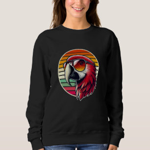 Sudadera Gafas Retro Sunset Sunset Macaw Parrot Parrots