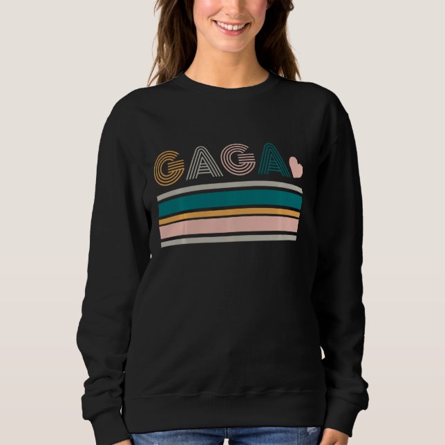 Sudadera Gaga estilo retro estilo bonito Hippie Rainbow Gra (Anverso)