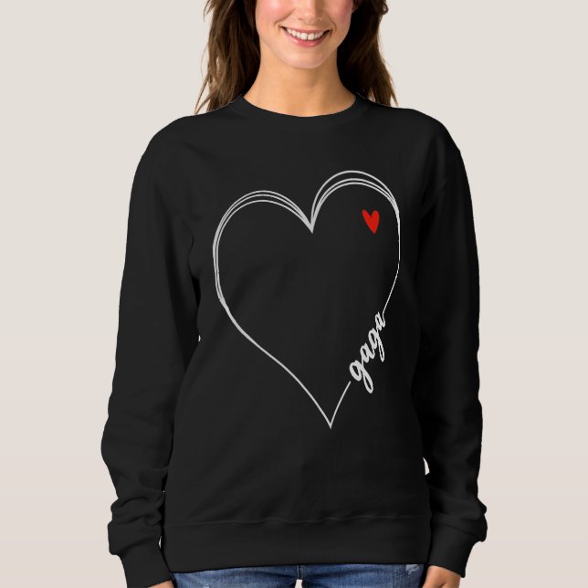 Sudadera Gaga lindo con mamá, Chica del corazón (Anverso)