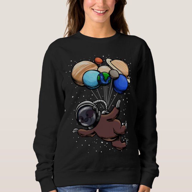 Sudadera Gala de Astronauta Sloth Space Stars Cute Lazy Ani (Anverso)