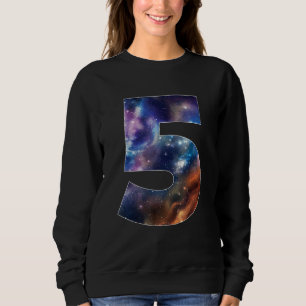 Sudadera Galaxia 5 años 5º espacio de cumpleaños Astrón tem