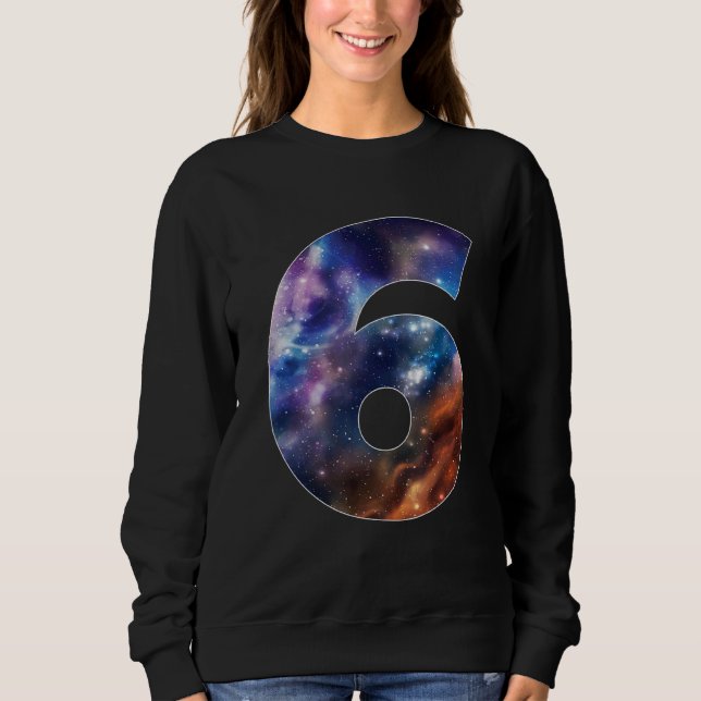 Sudadera Galaxia 6 años Espacio de cumpleaños Temático Astr (Anverso)