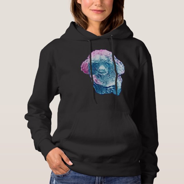 Sudadera Galaxia azul Mini Poodle Long (Anverso)