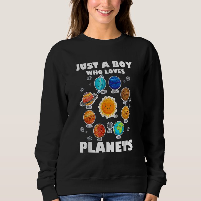 Sudadera Galaxy Boys Astronomy Solar System Space Science (Anverso)