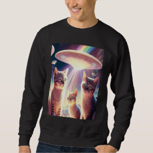 Sudadera Galaxy Gatita Gato De OVNI En El Espacio 30