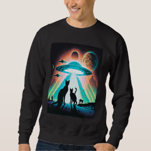 Sudadera Galaxy Gatita Gato De OVNI En El Espacio 35