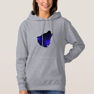Sudadera Galaxy Howling Wolf Silhouette Night Sky con Star