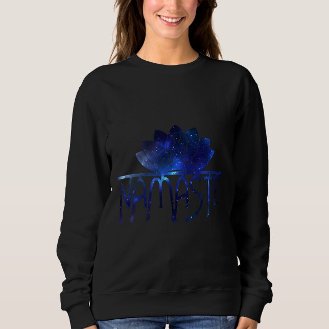 Sudadera Galaxy Namaste Yoga Lotus Flower (Anverso)
