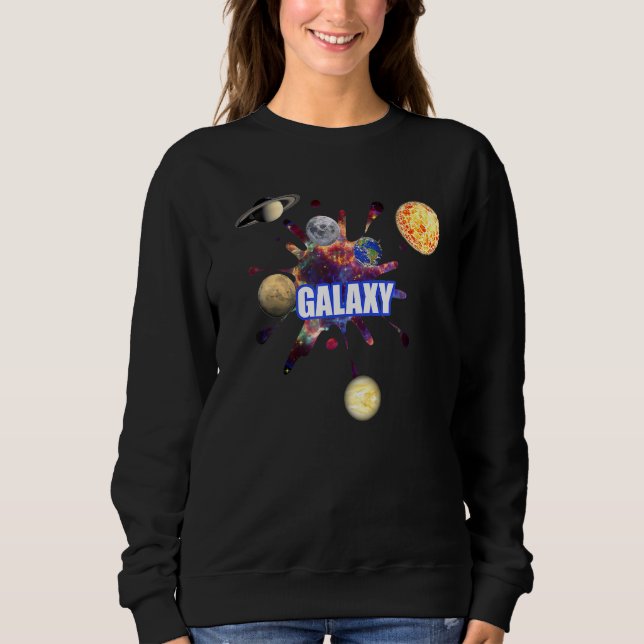 Sudadera Galaxy Nerd Space Planet Universe Astro (Anverso)