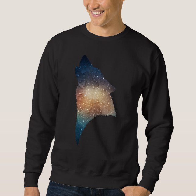 Sudadera Galaxy Wolf Guay Trippy Shimmer Space (Anverso)