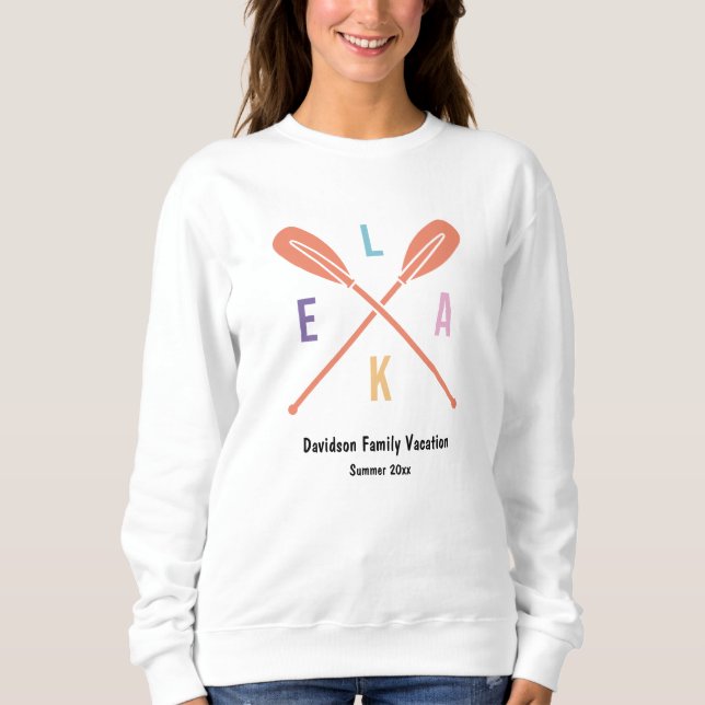 Sudadera Gales de lagos de verano en familia Pastel (Anverso)