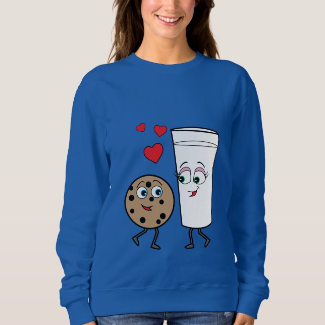 Sudadera Galleta de microprocesador de la leche y de (Anverso)