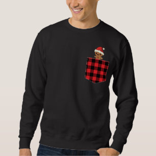 Sudadera Galleta de pan de jengibre roja en bolsillo