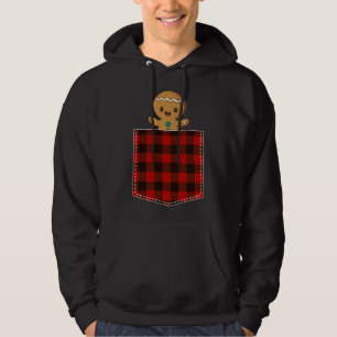 Sudadera Galleta roja de pan de jengibre en Pocket Buffalo