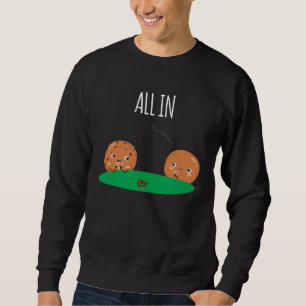 Sudadera galletas de casino para hombres jugando póquer jug