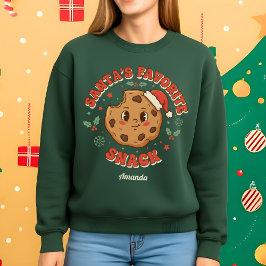 Sudadera Galletas Divertidas de Navidad Favorita de Santa