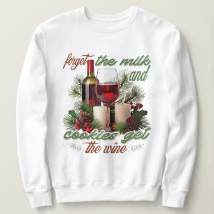 Sudadera Galletas divertidas de Navidad vino