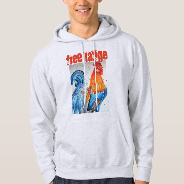 Sudadera Gallo de gallo de agua de pollo de gama libre (Anverso)