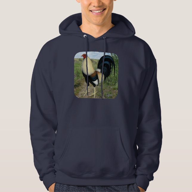 Sudadera Gallo de pelea de la carretera nacional (Anverso)