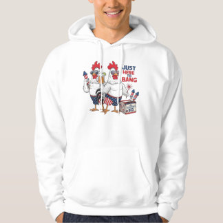 Sudadera Gallo divertido del 4 de julio aquí solo para golp