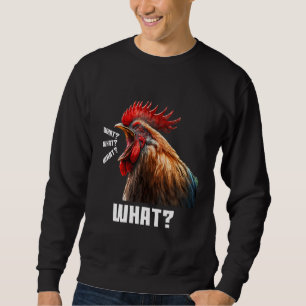 Sudadera Gallo enojado sarcástico genial gráfico de gritos